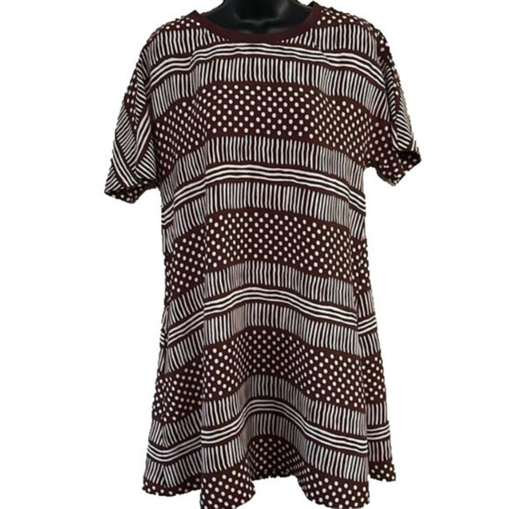 Madewell Tile Tee Dress in Wavedot Size medium